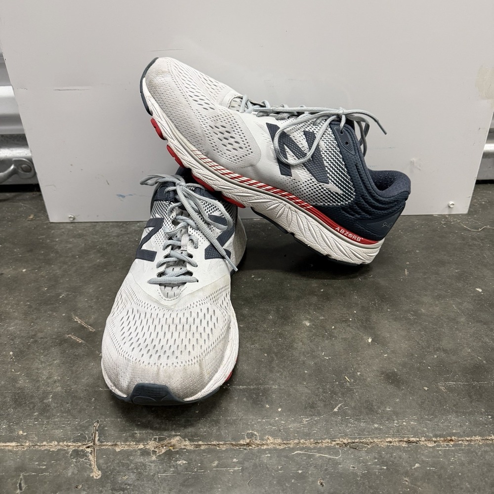New Balance 940v4 M940CG4 Grey Navy Synthetic Mesh Running Shoes Mens Size 14